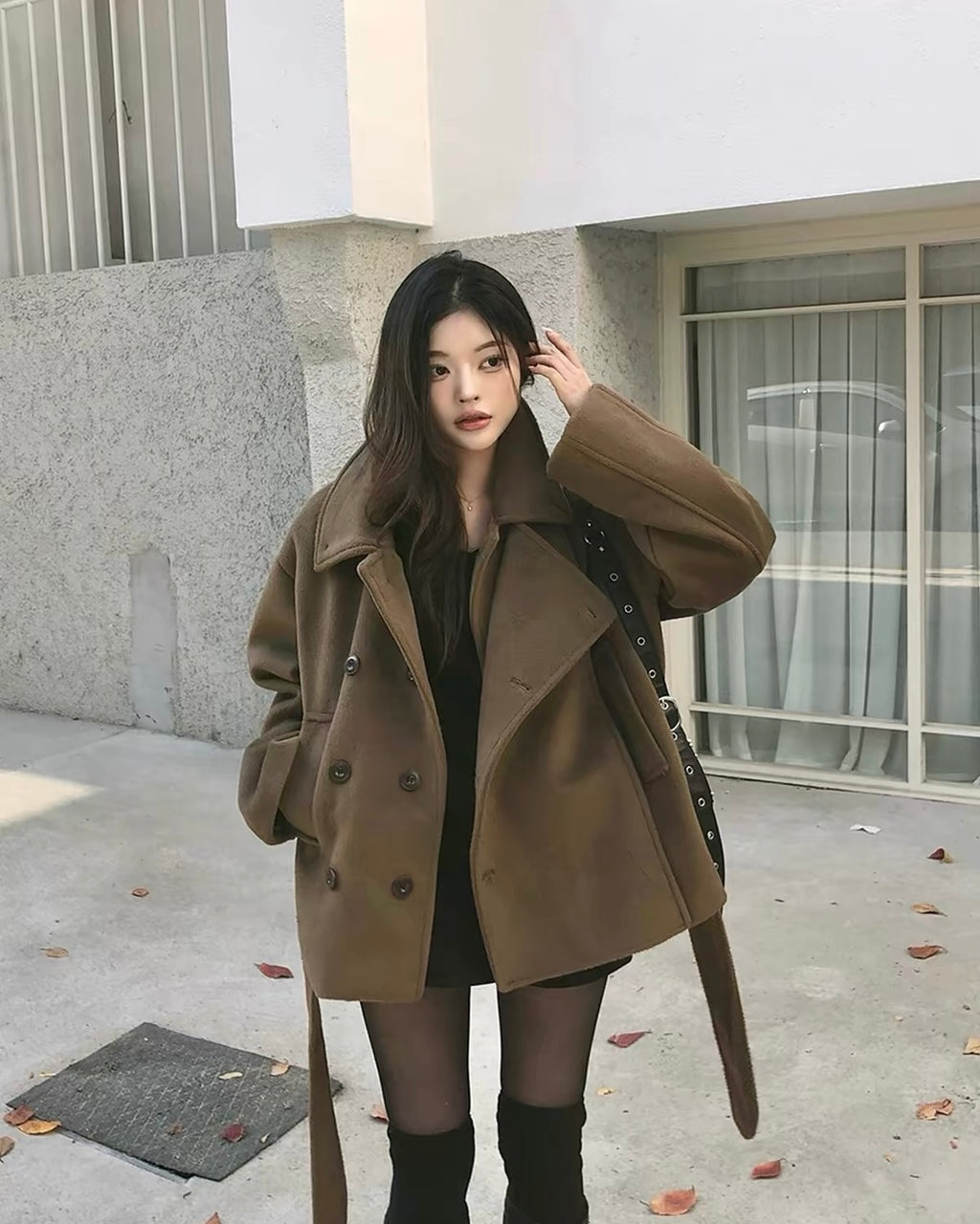Belted Double-Breasted Jacket
