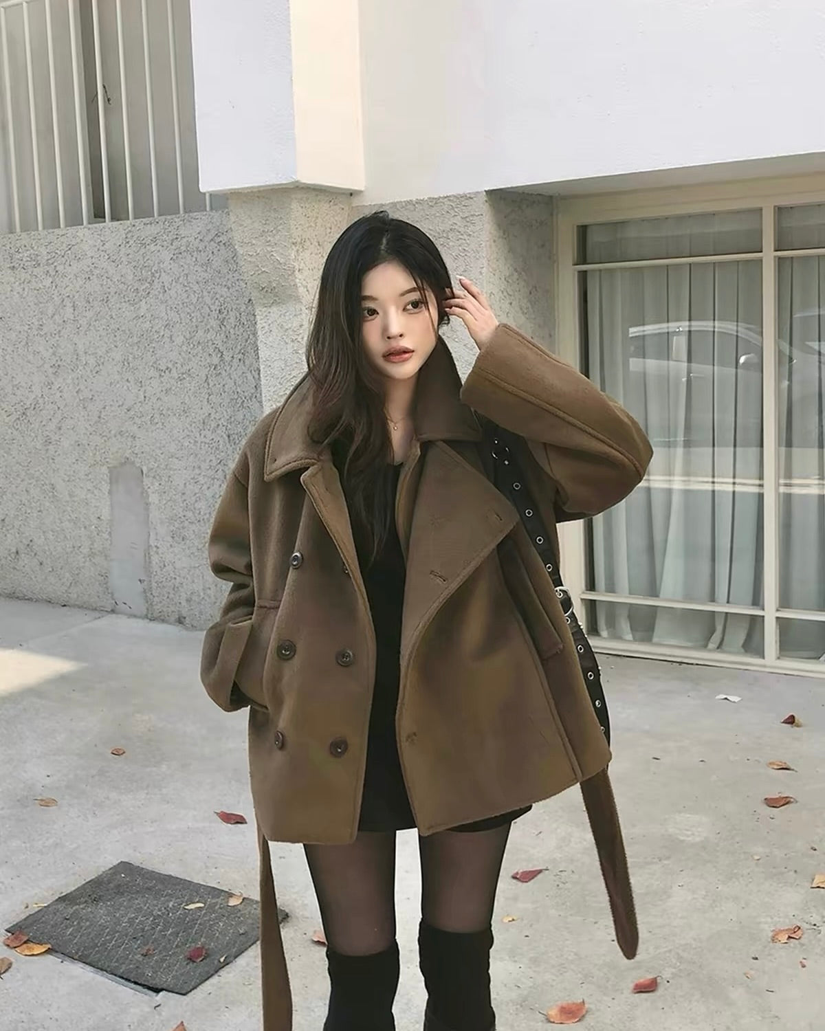 Belted Double-Breasted Jacket