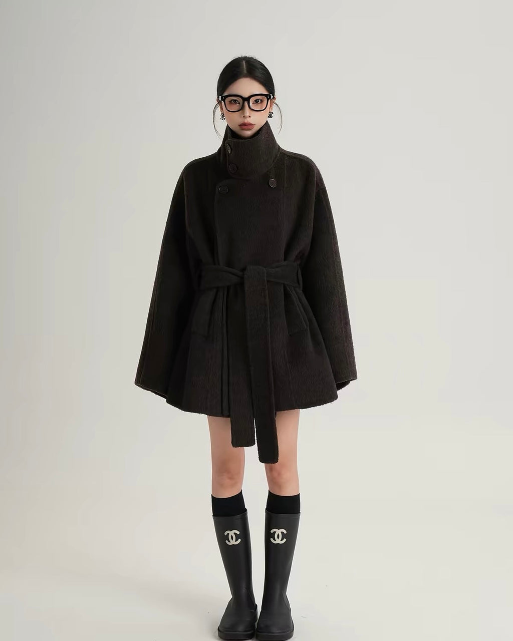 Belted Wool Blend Coat