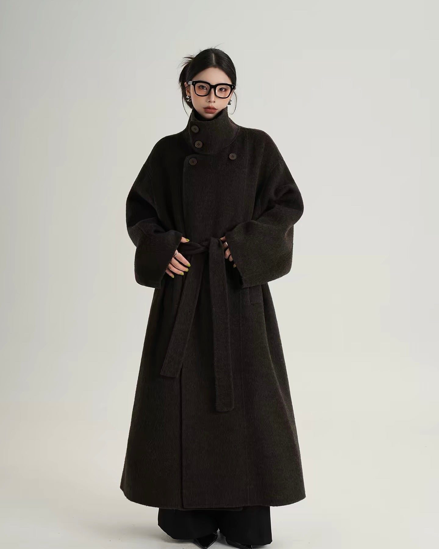 Belted Wool Blend Coat