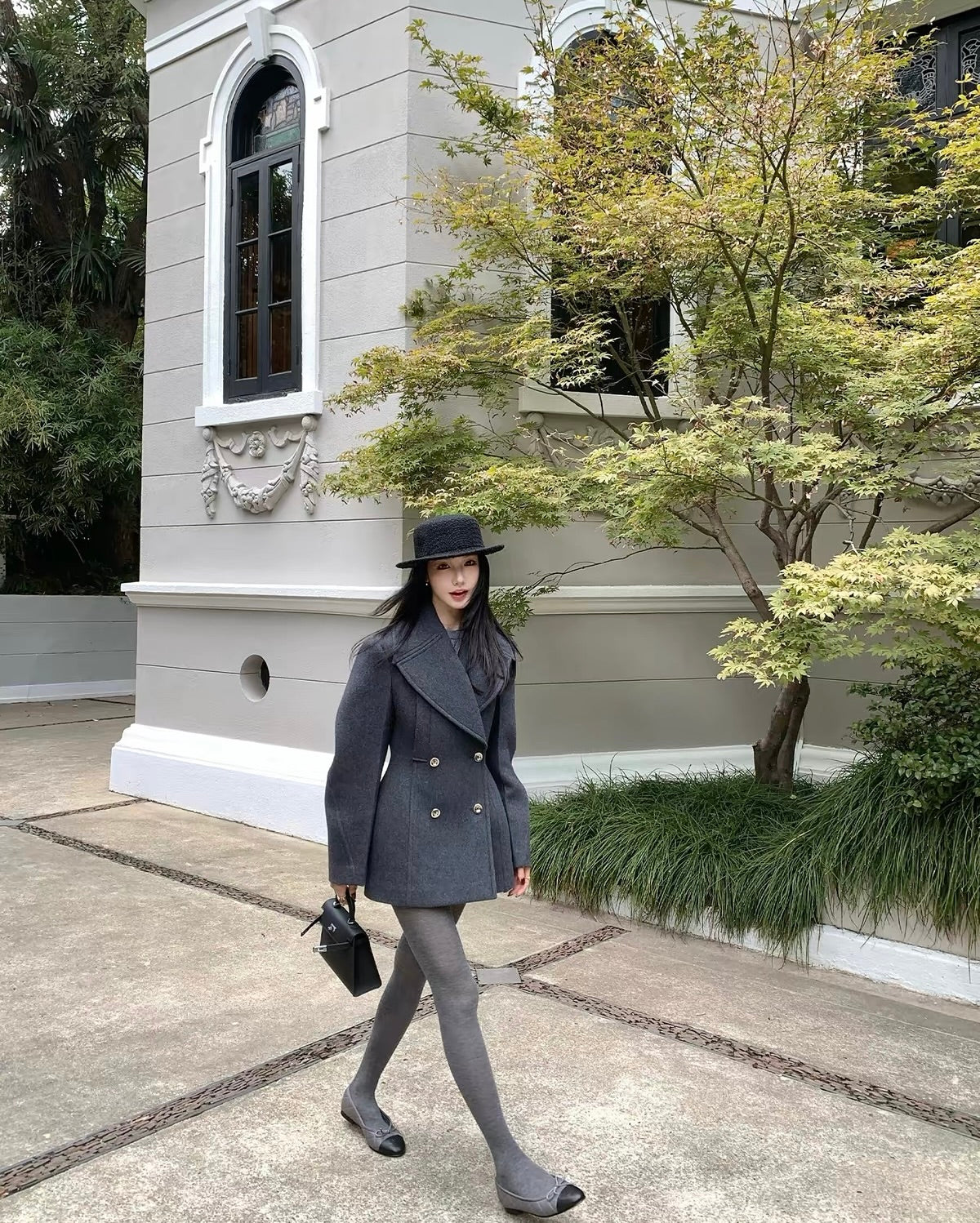 Elegant Double-Breasted Wool Coat