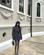 Elegant Double-Breasted Wool Coat