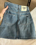 🎀 Denim mini skirt