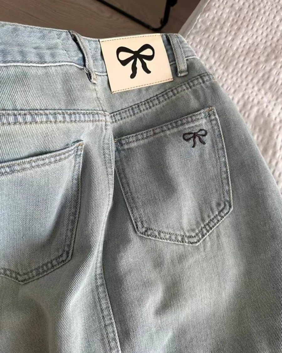 🎀 Denim mini skirt
