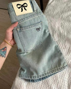 🎀 Denim mini skirt