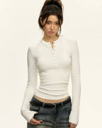 Henley Long-Sleeve Top