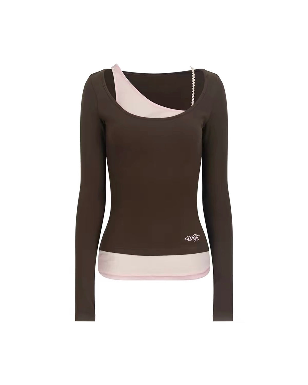 Layered Scoop Neck Long Sleeve Top