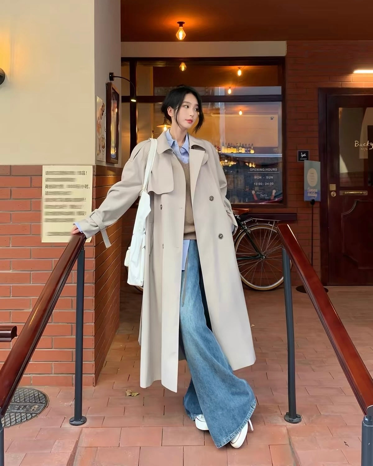 Classic Double-Breasted Trench Coat