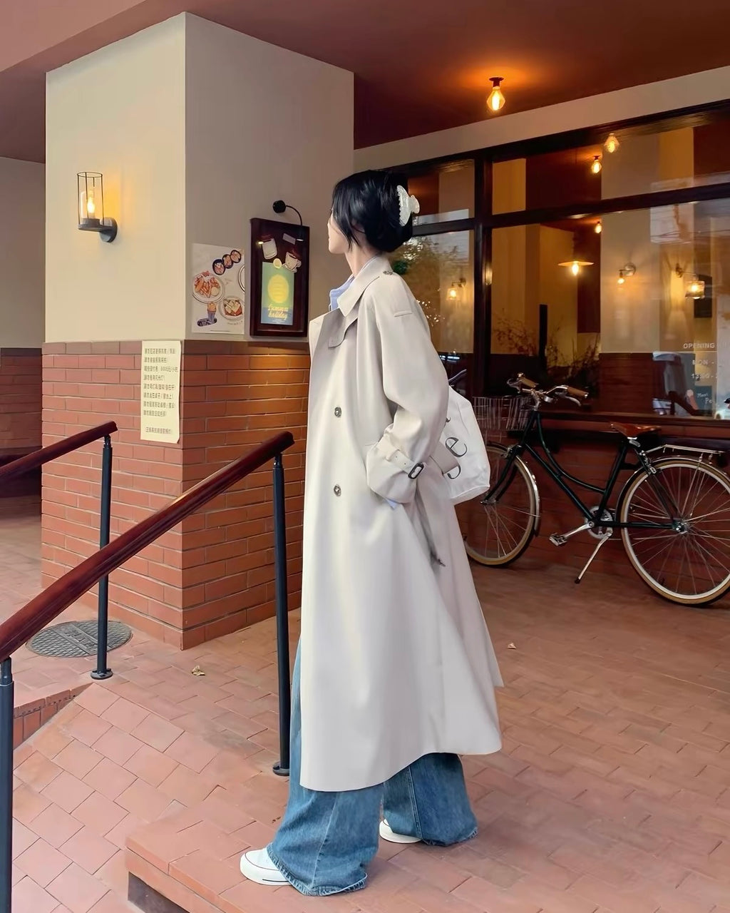 Classic Double-Breasted Trench Coat