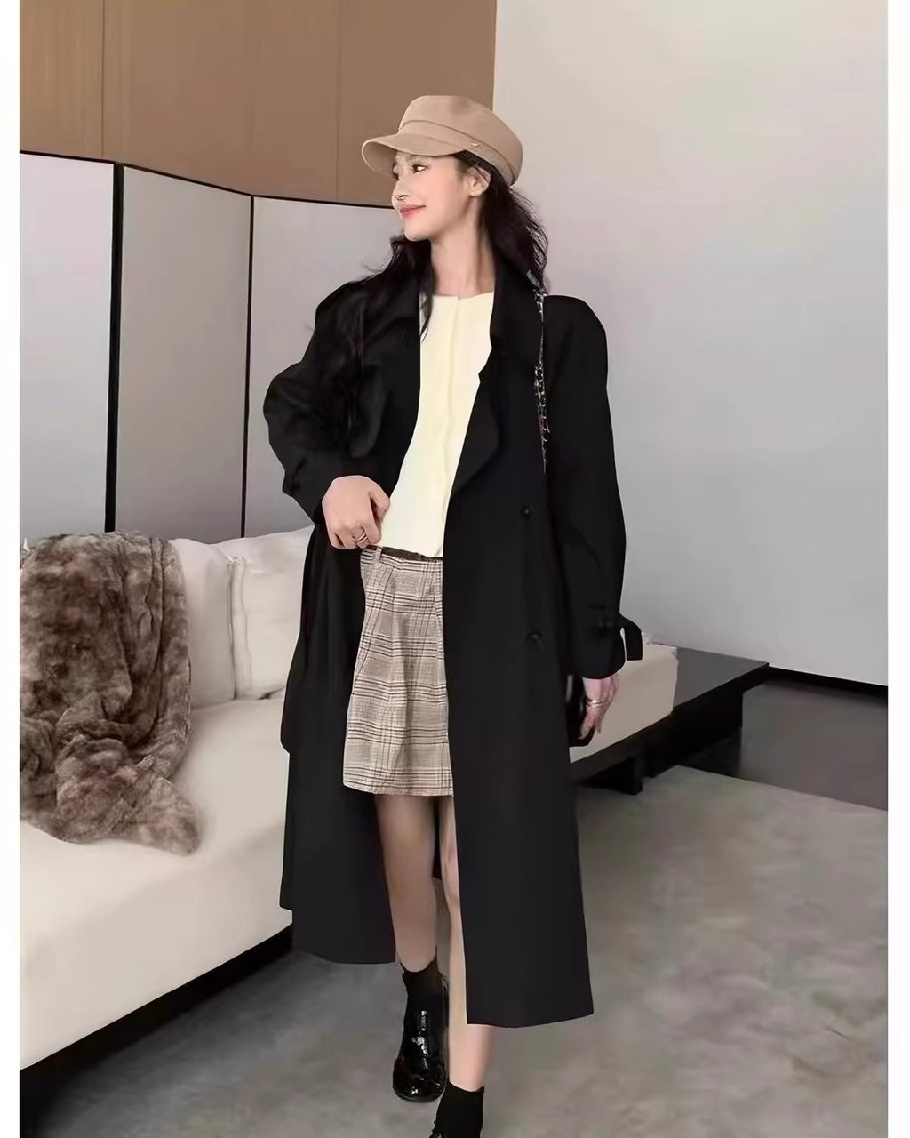 Classic Double-Breasted Trench Coat