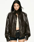 🤎 Vintage aviator leather jacket vibes