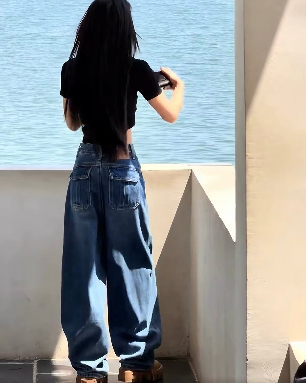 Cargo Wide Leg Jeans
