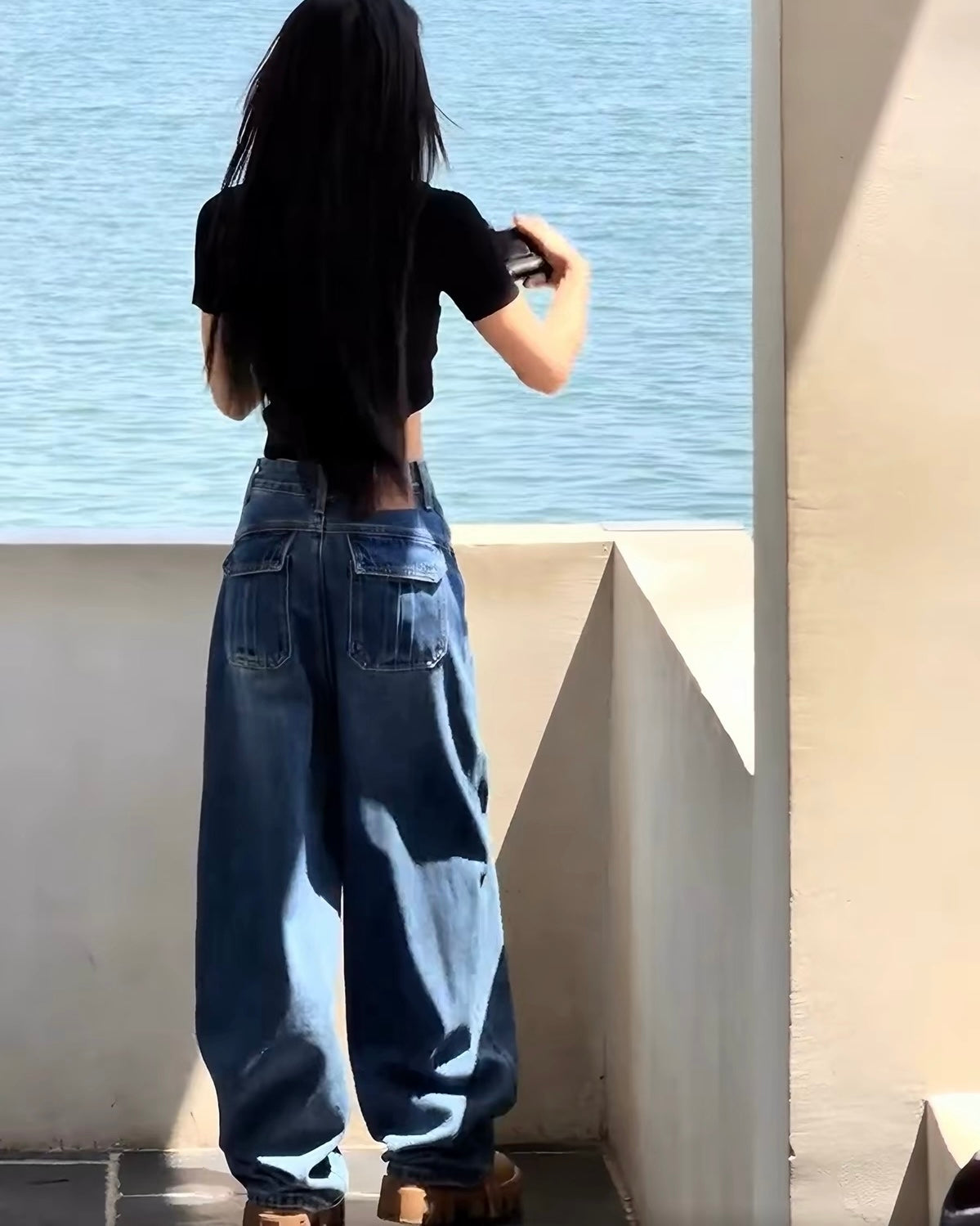 Cargo Wide Leg Jeans