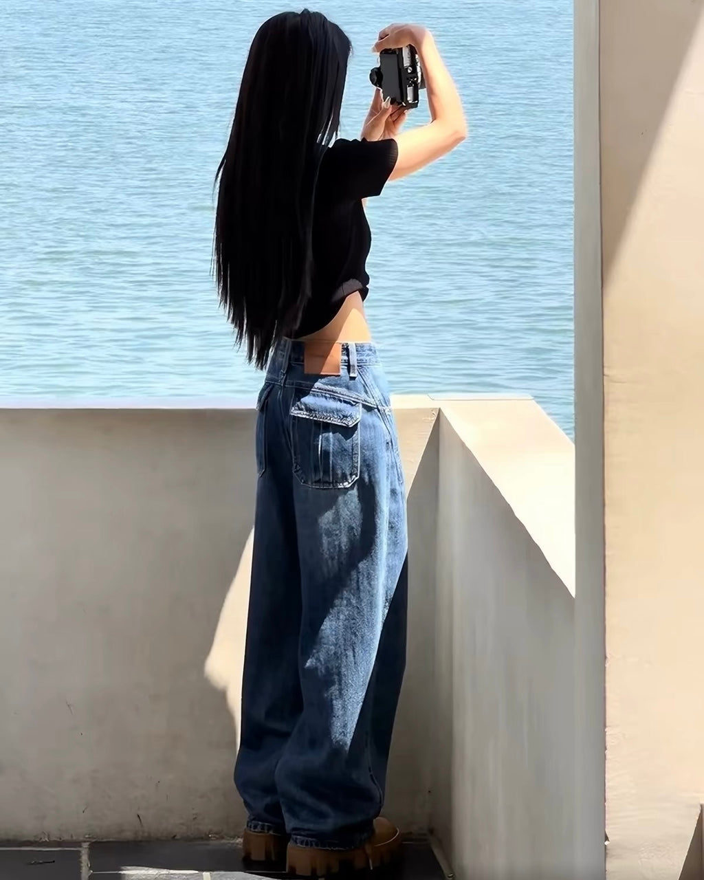 Cargo Wide Leg Jeans