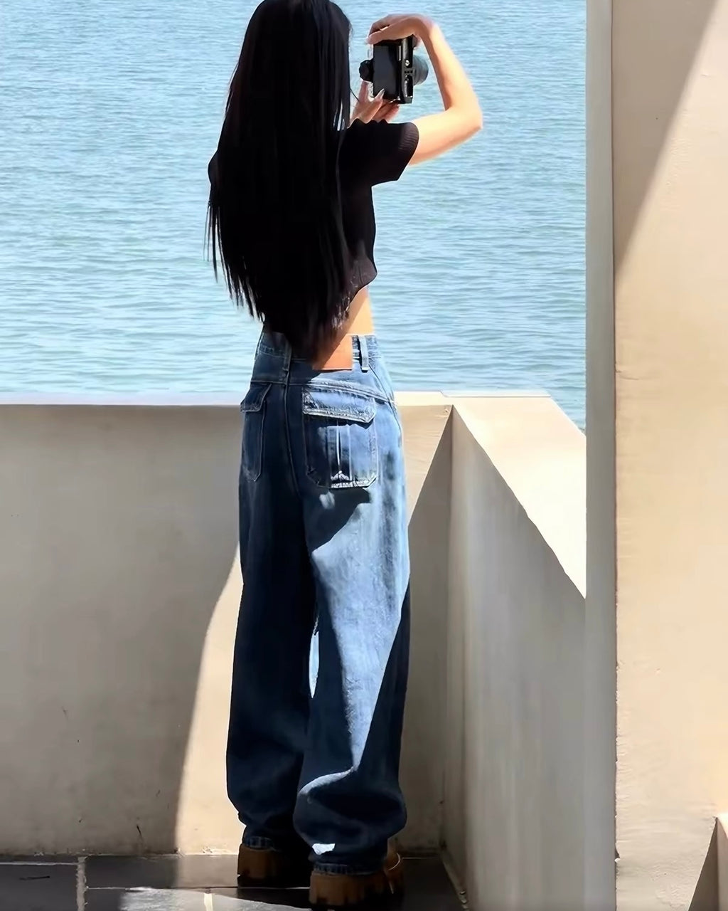 Cargo Wide Leg Jeans