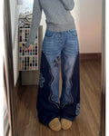 Flower Patchwork Baggy Jeans 🌼