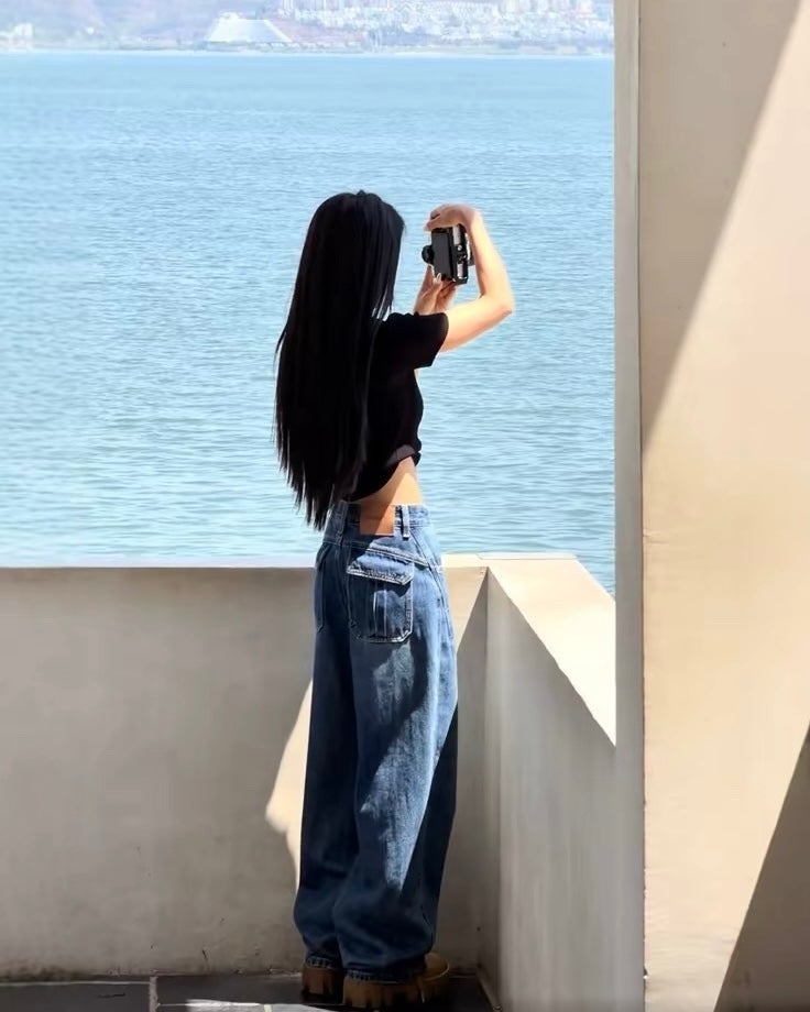 Cargo Wide Leg Jeans