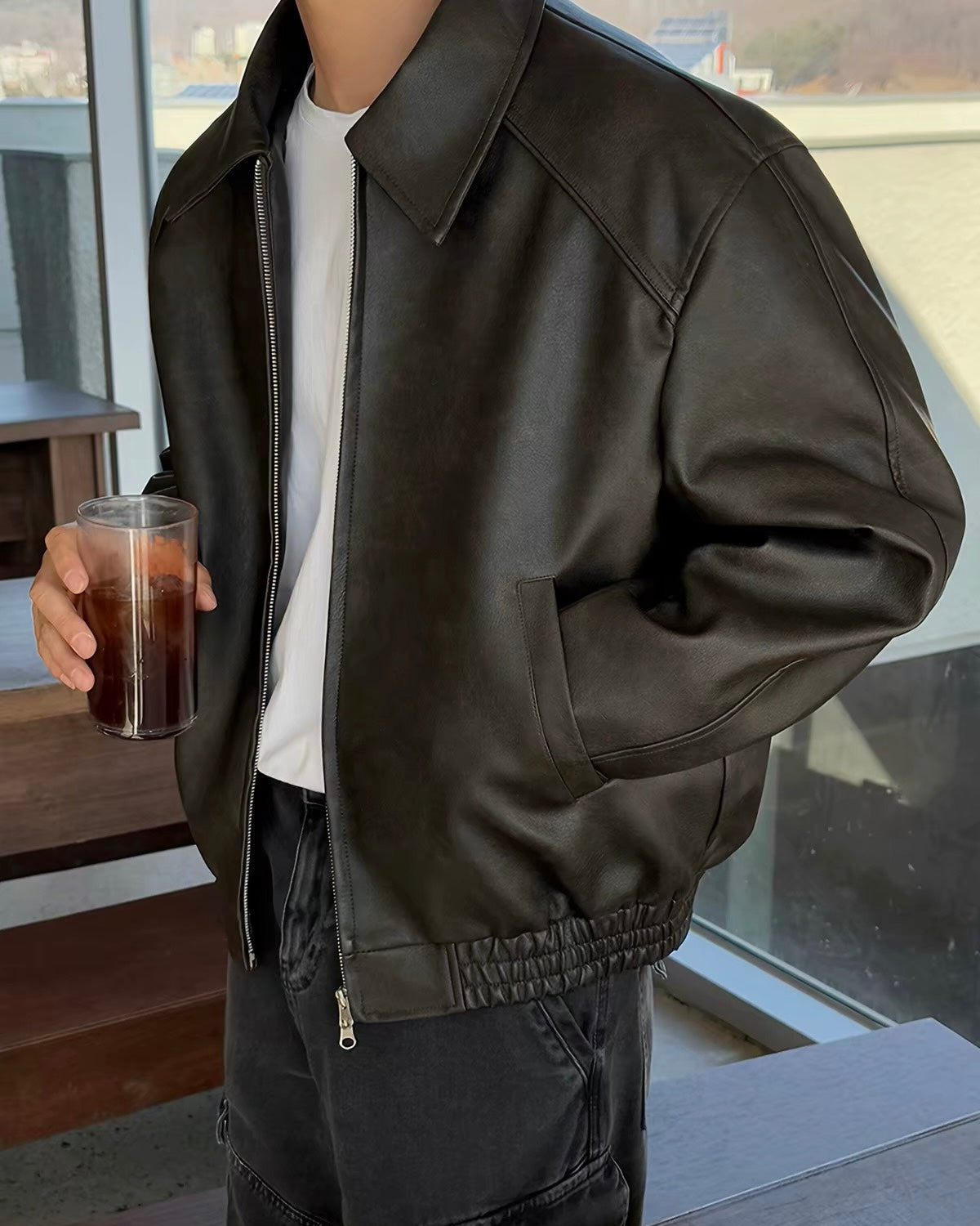 Faux Leather Jacket