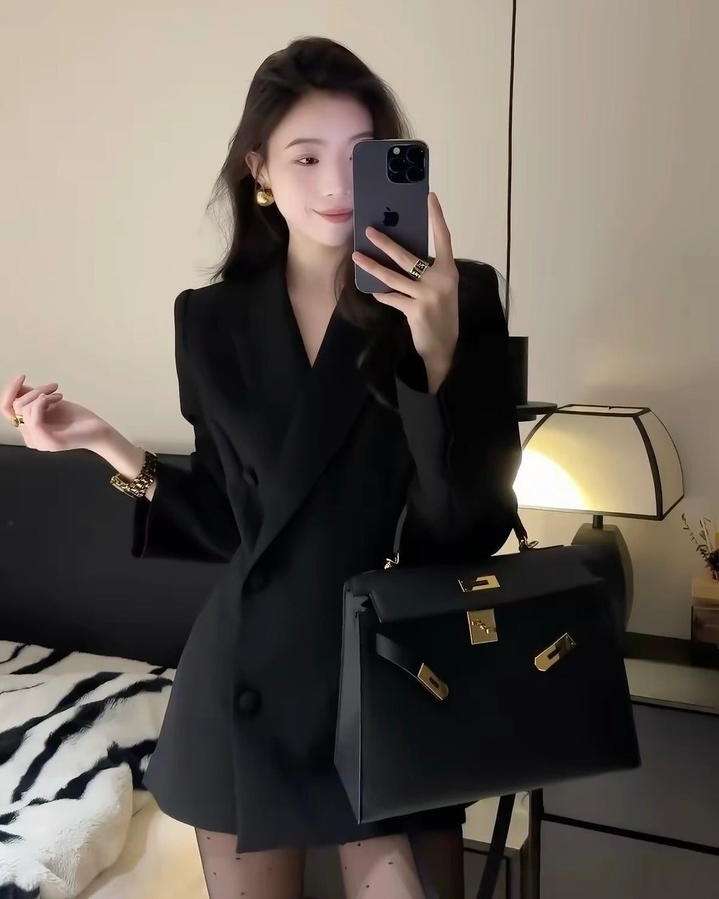 Double-Breasted Blazer Dress