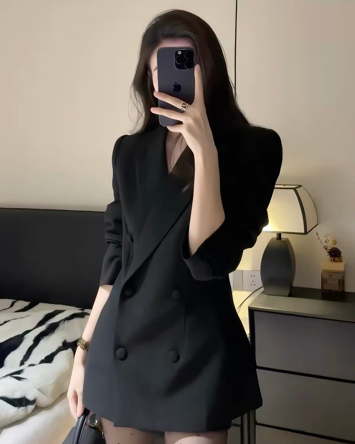 Double-Breasted Blazer Dress