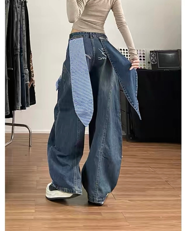 Pink Star Balloon Baggy Jeans 🎀⭐