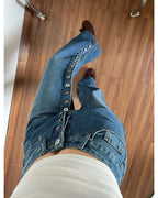Side Button Wide Jeans 👖✨