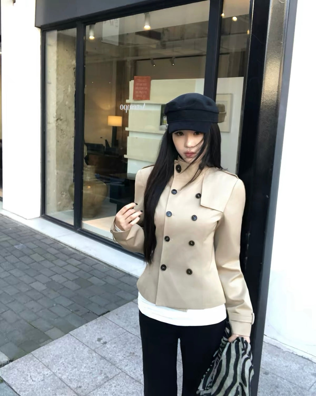 Structured Double-Breasted Jacket