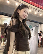 Ribbon One-Shoulder Top 🎀