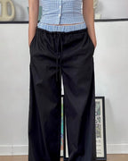 Blue Gingham Halter Top + Wide Leg Pants Set 💙