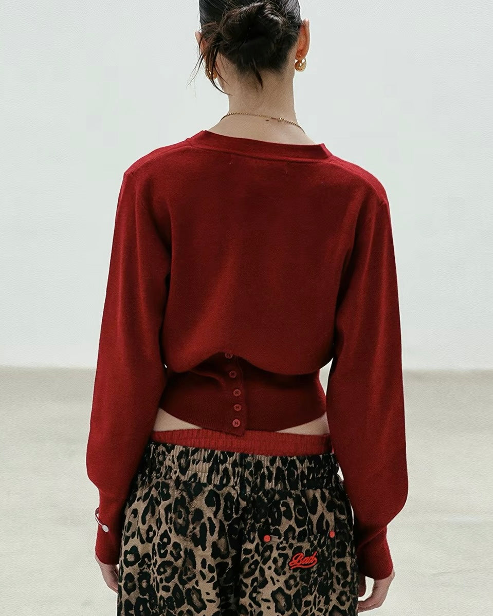 BAD BLOOD Cropped Cardigan