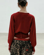 BAD BLOOD Cropped Cardigan