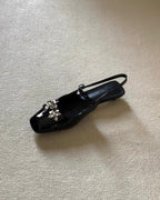 Flower Detail Slingback Flats