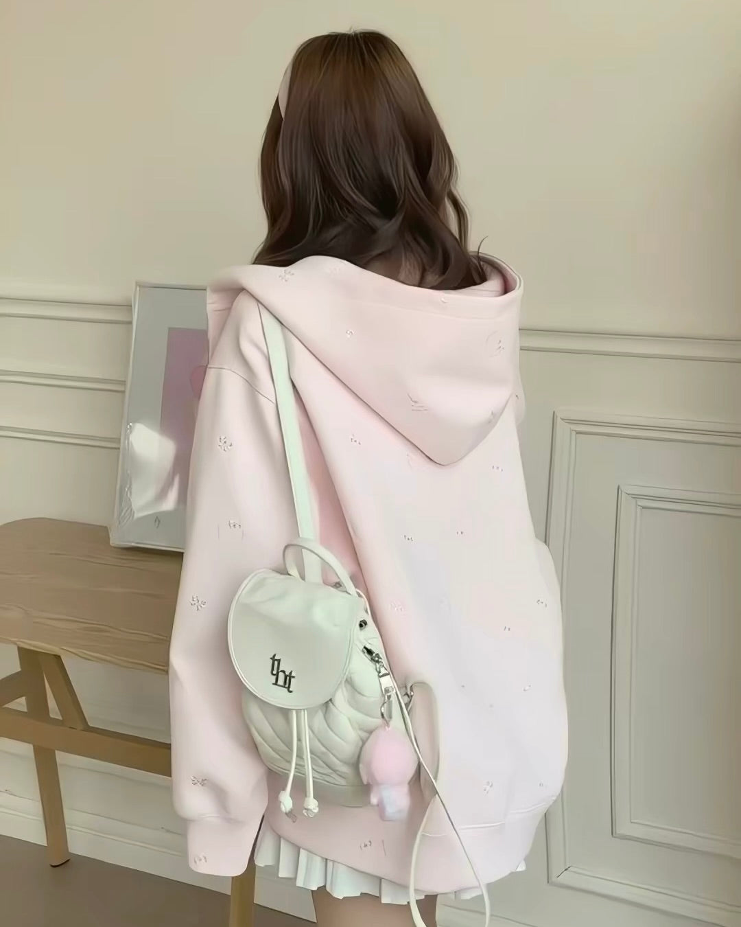 Embroidered Zip-Up Hoodie