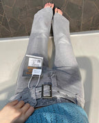 Belted Wide-Leg Jeans