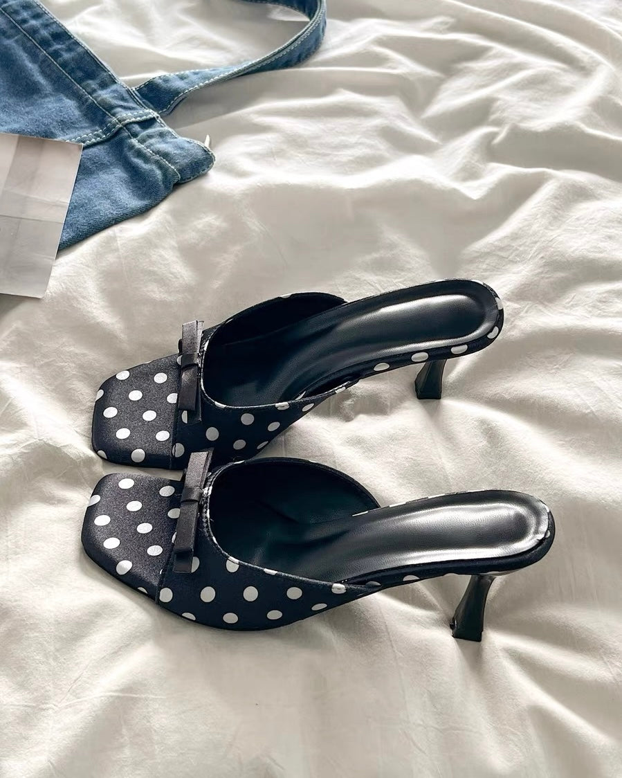 🎀 Polka Dot Mule Heels 🎀