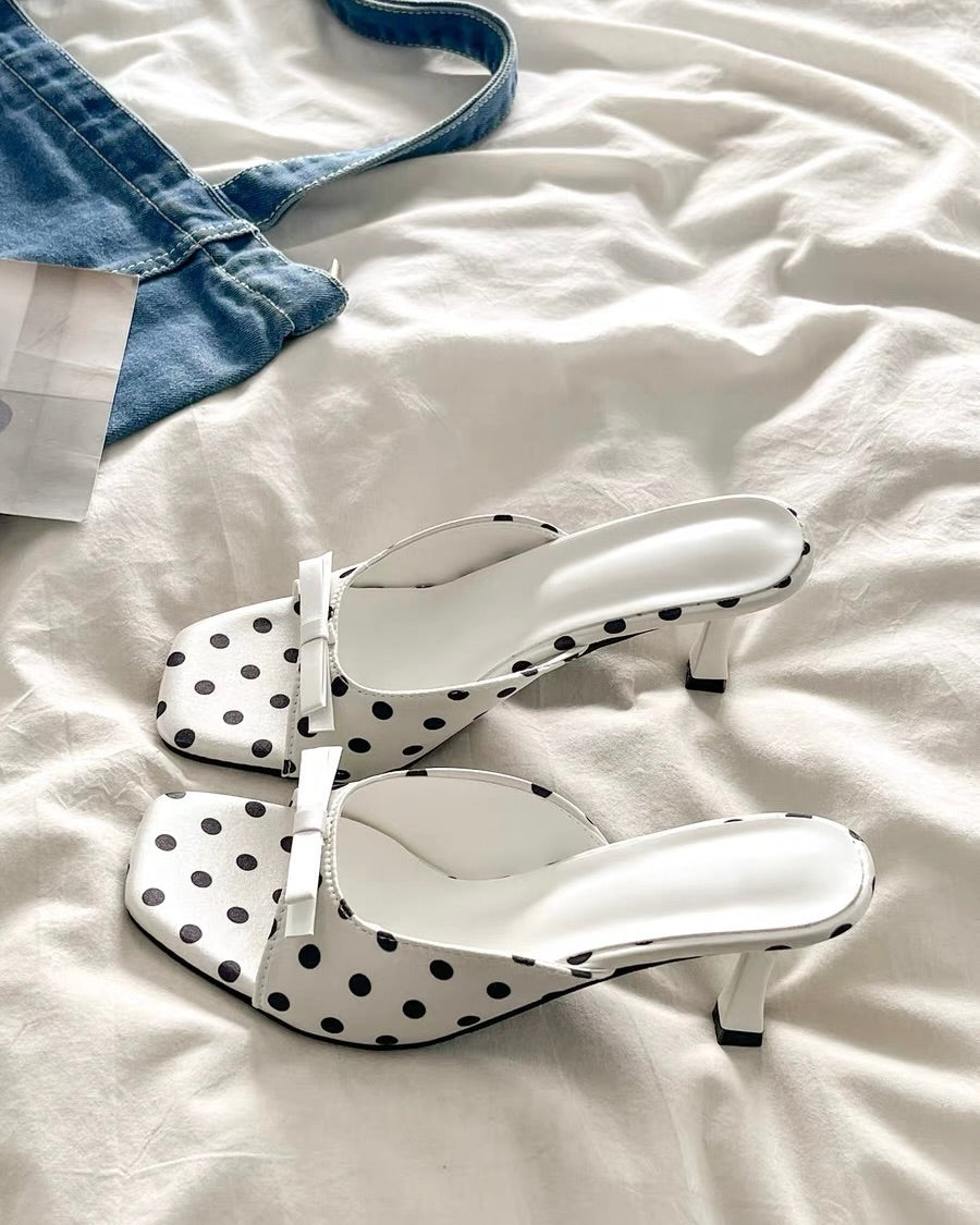 🎀 Polka Dot Mule Heels 🎀