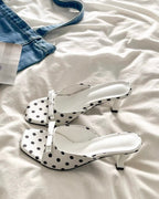 🎀 Polka Dot Mule Heels 🎀