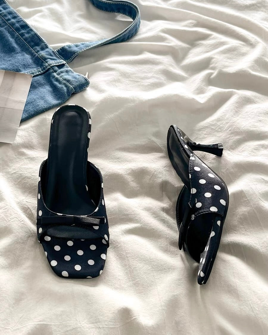 🎀 Polka Dot Mule Heels 🎀