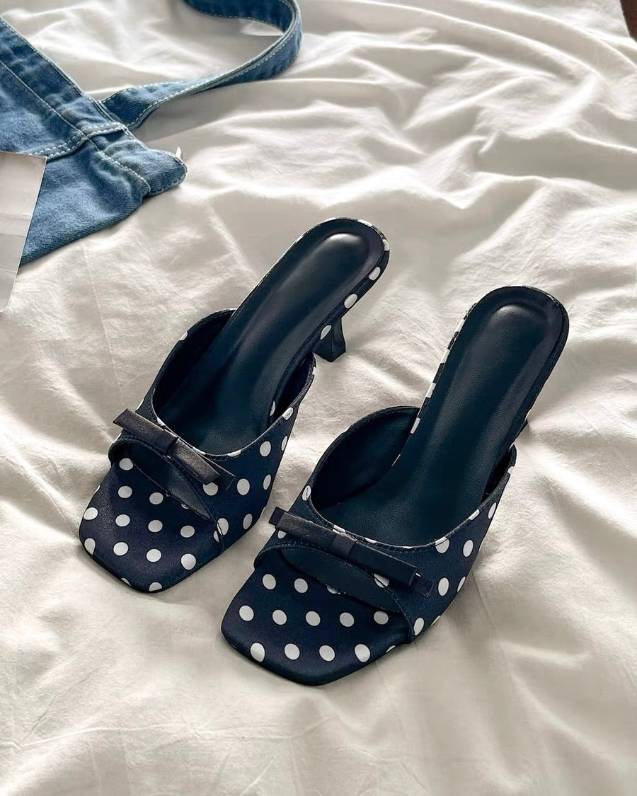 🎀 Polka Dot Mule Heels 🎀