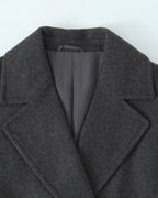 Classic Double-Breasted Long Coat