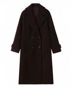 Classic Double-Breasted Long Coat
