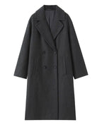 Classic Double-Breasted Long Coat