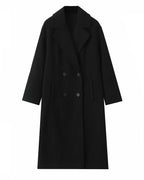 Classic Double-Breasted Long Coat