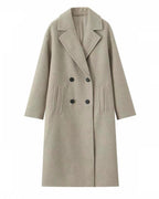 Classic Double-Breasted Long Coat