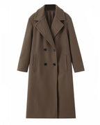 Classic Double-Breasted Long Coat