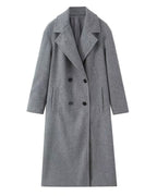 Classic Double-Breasted Long Coat