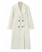 Classic Double-Breasted Long Coat