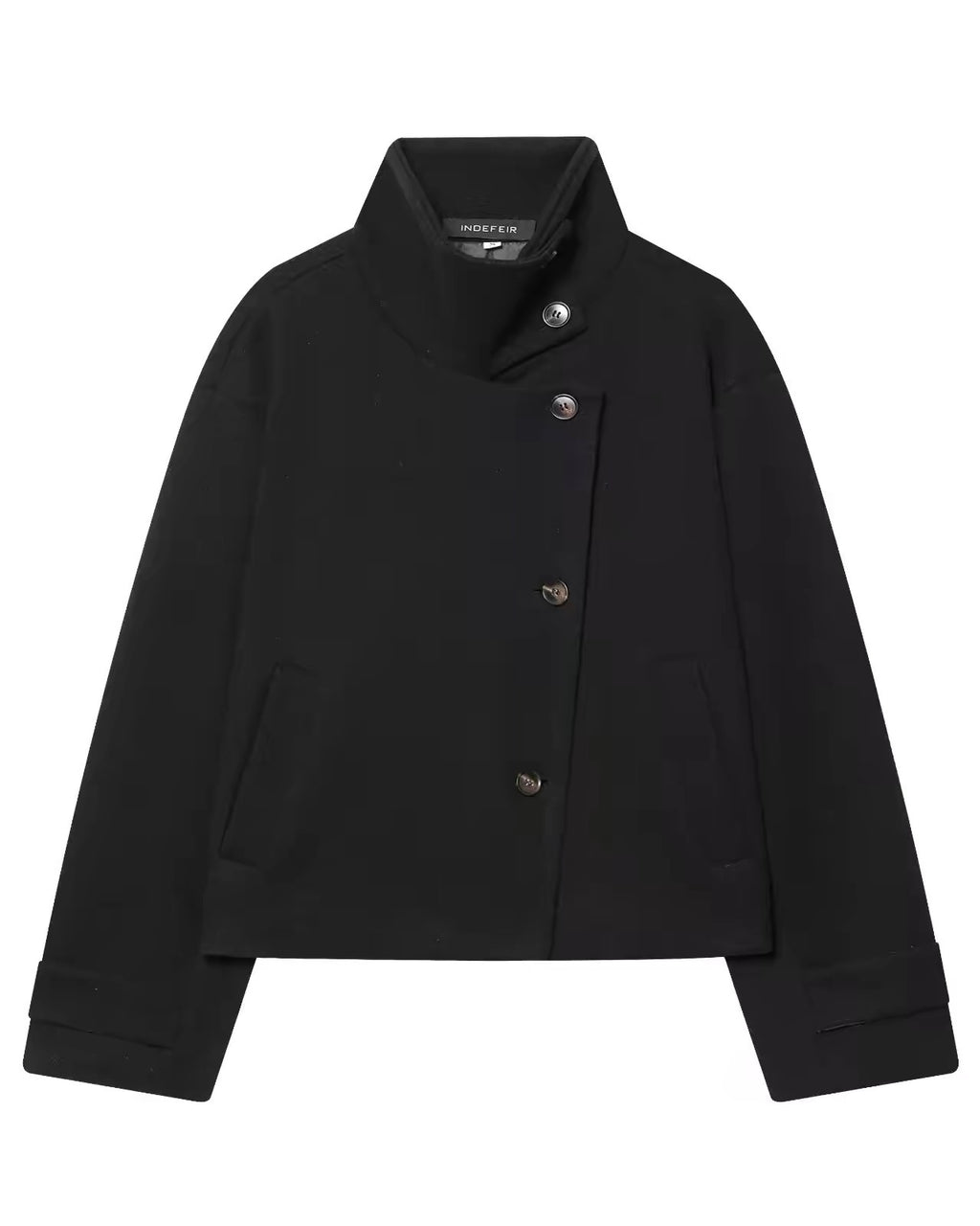 Asymmetric Stand Collar Jacket