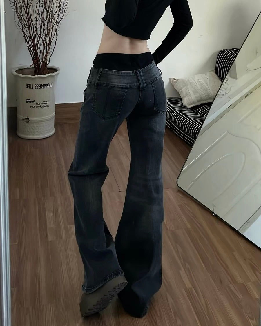 Layered Low-Rise Jeans 🖤