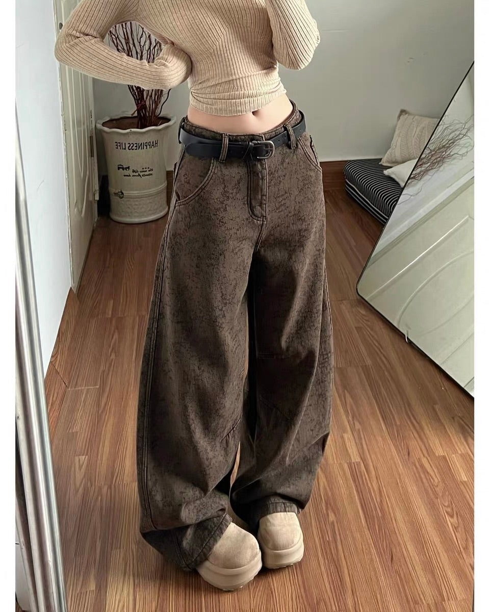 🤎 Vintage Wash Balloon Jeans